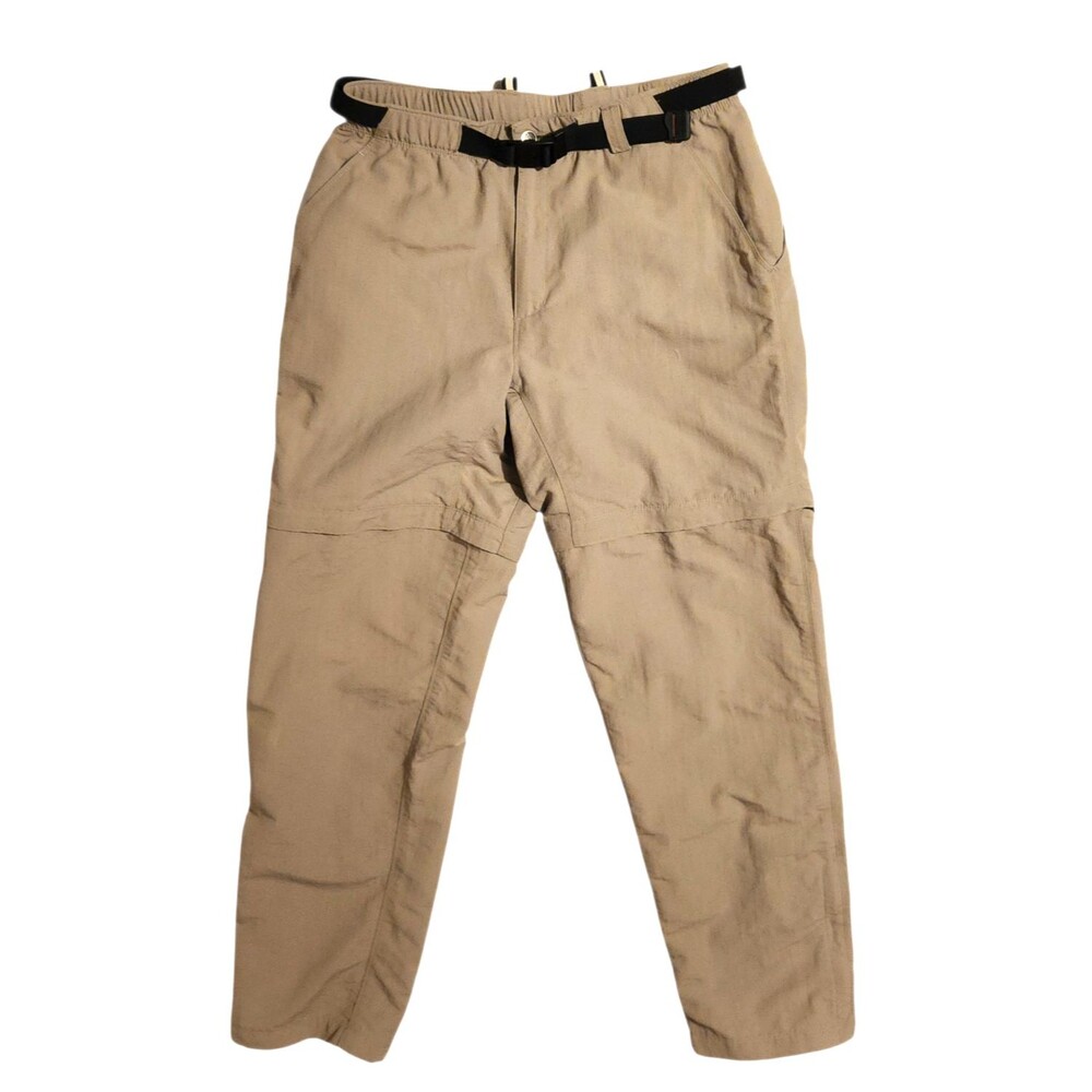 The North Face Convertible Hiking Pants Beige with Black Belt Womens Size Medium